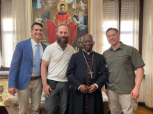 Angelo Libutti and Ray Grijalba meet and interview Nigerian Cardinal Francis Arinze for the movie